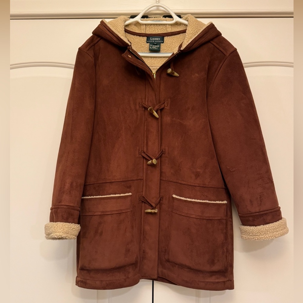 Women's Ralph Lauren Suede Toggle Coat